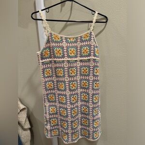 Zara small crochet knit dress